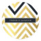 MODERN CHEVRON PATTERN trendy gold foil black