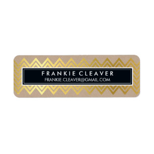 MODERN CHEVRON PATTERN trendy simple gold kraft