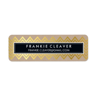 MODERN CHEVRON PATTERN trendy simple gold kraft