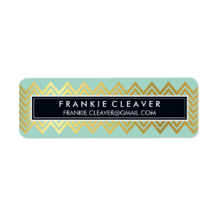 MODERN CHEVRON PATTERN trendy simple gold mint