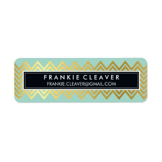 MODERN CHEVRON PATTERN trendy simple gold mint