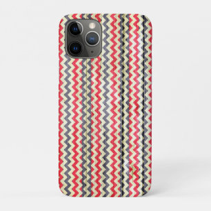 Modern Chevron Pattern Wooden iPhone 11 Pro Case