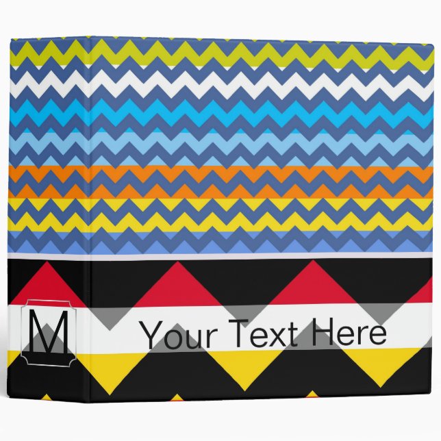 Modern Chevron Zigzag 4 Binder (Front/Spine)