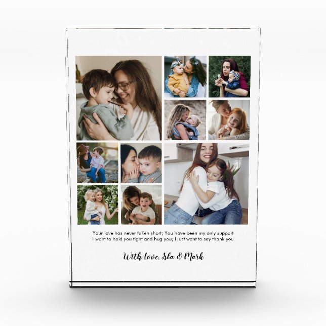 Modern Chic 10 Photo Collage Gift For Mom (Front)