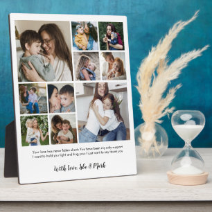 Modern Chic 10 Photo Collage Gift For Mom Plaque