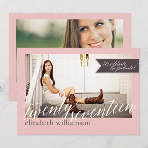Modern Chic 2017 Photo Graduation Party Invitation