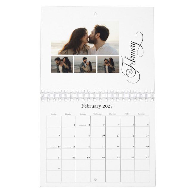 Modern Chic 4 Photo Collage 53 photos  Calendar (Feb 2027)