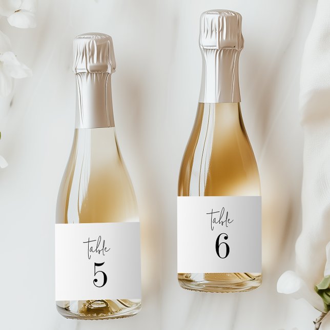 Modern Chic 4 x 3.5" Table Number Wine Labels (Modern Chic 4 x 3.5" Table Number Wine Labels)