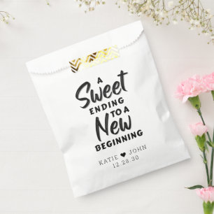 Modern Chic A Sweet Ending to A new Beginning Favour Bag