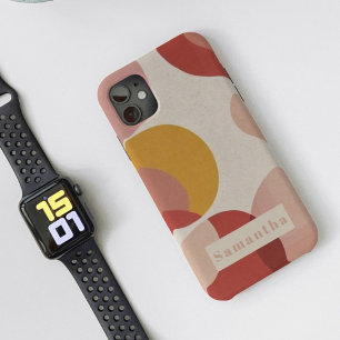 Modern Chic Abstract Circle Monograme Case-Mate iPhone 14 Pro Max Case