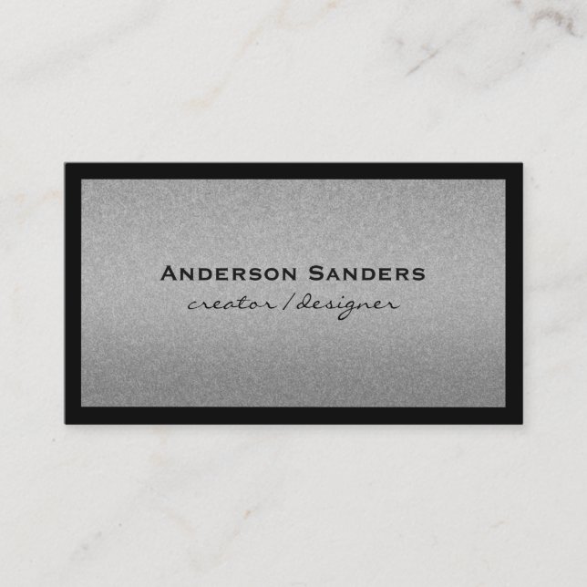 Modern Chic and Black Border Business Card (Front)
