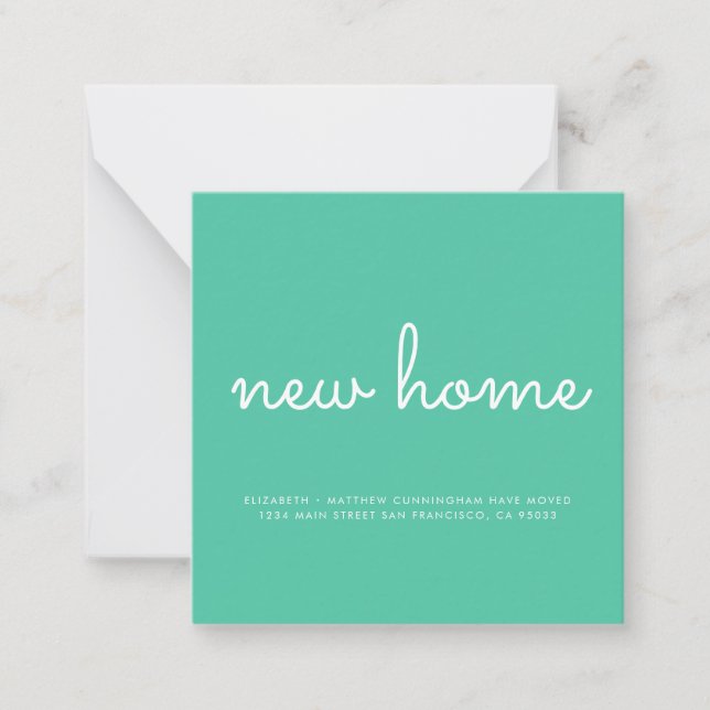 Modern Chic and Fun New Home Card (Front)