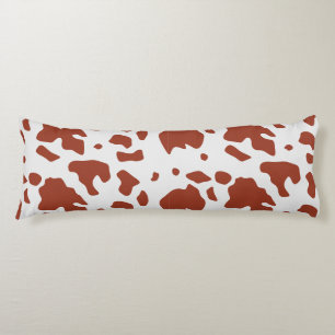 Modern Chic Ayrshire Cow Animal Print Pattern Body Pillow