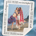 Modern Chic Best Friends Besties BFF Custom Photo  Sherpa Blanket<br><div class="desc">Best Friends are hard to find, because the very best one is already mine. Celebrate your best friend and friendship with a unique and super cool custom photo keepsake blanket. Whether it's a birthday or Christmas , this best friends blanket is a wonderful gift that will be treasure for years...</div>