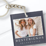 Modern Chic Best Friends BFF Photo Keychain<br><div class="desc">Design is composed of fun and playful typography with sans serif and serif font. Add a custom photo.</div>