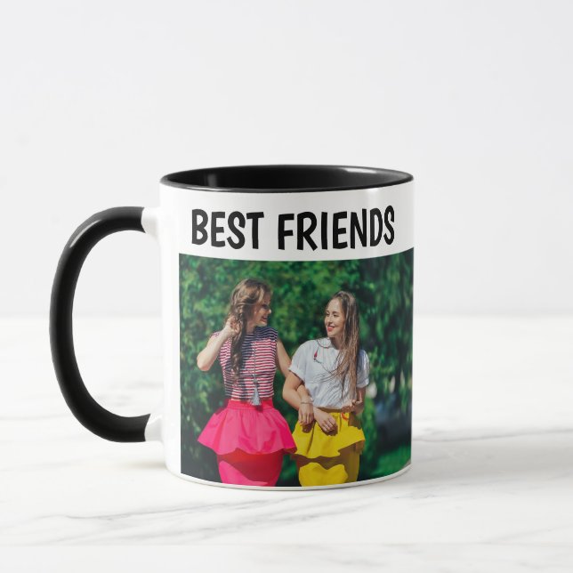 Modern Chic Best friends photo coffee mug (Gauche)