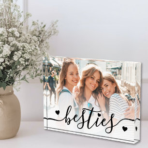 Modern Chic Besties Best Friend Photo Block