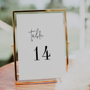 Modern Chic Black and White 5x7" Table Numbers