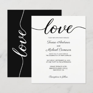 Modern Chic Black and White Budget Wedding