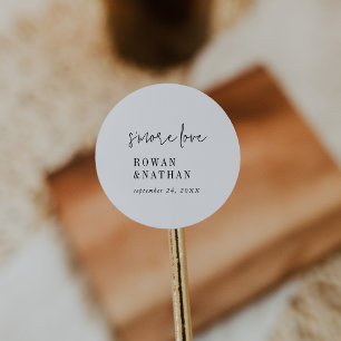 Modern Chic Black and White S'more Love Stickers
