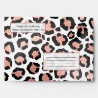 Modern Chic Black Rose Gold Foil Leopard Print