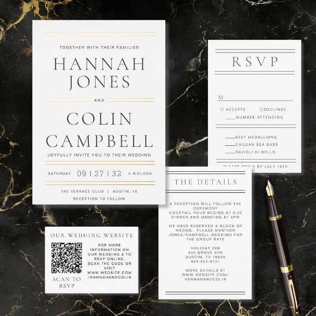 Modern Chic Black White & Gold Typography (Creator Uploaded)
