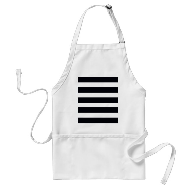 Modern Chic Black & White Striped Apron (Front)
