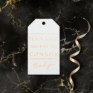 Modern Chic Black & White Typography Gift Tags