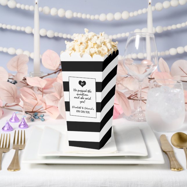 Modern Chic Black & White Wedding Favor Box (Wedding)