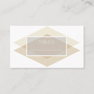 Modern & Chic Blush Diamond Overlay   Table Card