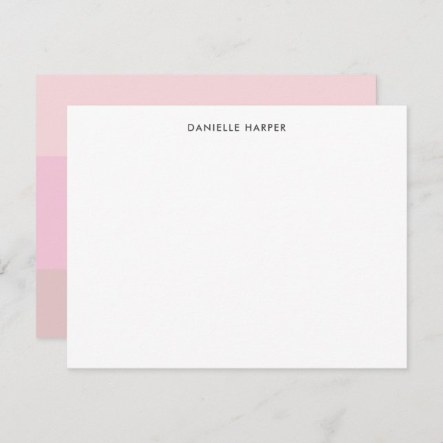 Modern Chic Blush Pastel Pale Pink Card (Front/Back)