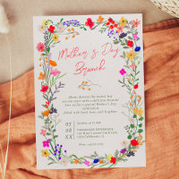 Modern chic boho bright wild flowers mother's day