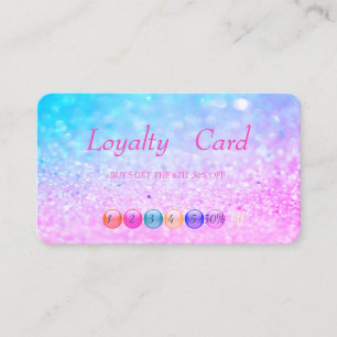 Modern Chic Bokeh  Makeup  Loyalty Card