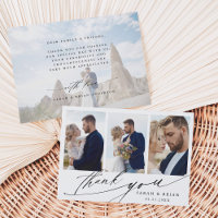Modern Chic Calligraphy 4 Photo Wedding