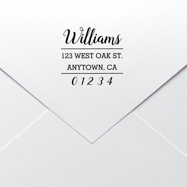 Modern Chic Calligraphy Script Return Address Self-inking Stamp (Creator Uploaded)