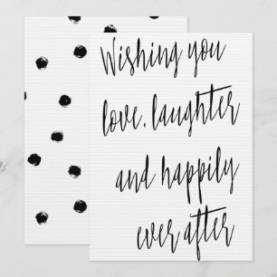 Modern chic calligraphy "Wishing you love" Invitation