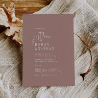 Modern Chic Cinnamon Pink Just Love Wedding
