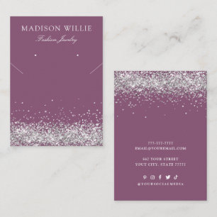 Modern Chic custom colour necklace earring display Business Card