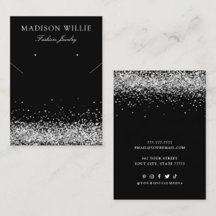 Modern Chic custom colour necklace earring display Business Card