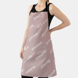Modern Chic Custom Personalized Dusty Pink Apron