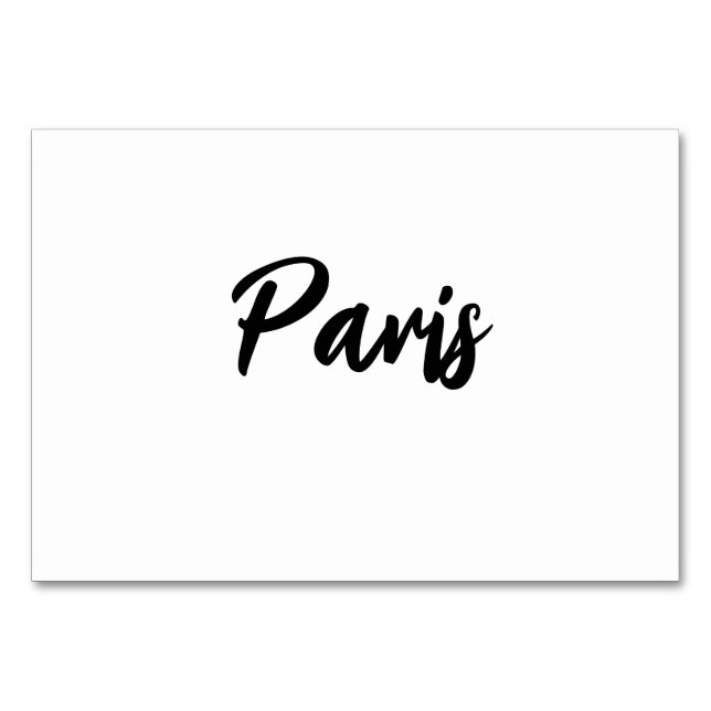 Modern Chic Custom Travel Wedding Table Name Number (Front)