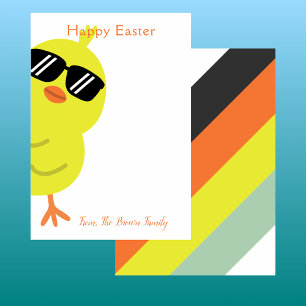 Modern Chic Cute Chicken Easter Holiday Thank You Card