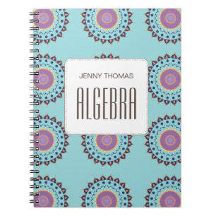 Modern Chic Cute Trendy Colourful Pattern Class Notebook