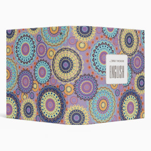 Modern Chic Cute Trendy Colourful Pattern Stylish Binder