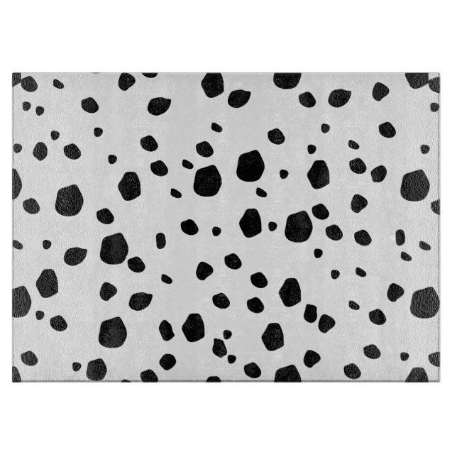 Modern Chic Dalmatian Dog Animal Print Pattern Cutting Board (Front)