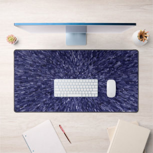 Modern, chic design in dark blue, glitter effect desk mat