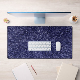 Modern, chic design in dark blue, glitter effect desk mat