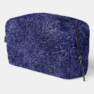 Modern, chic design in dark blue, glitter effect dopp kit