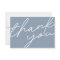 Modern Chic Dusty Blue Calligraphy Script Wedding 