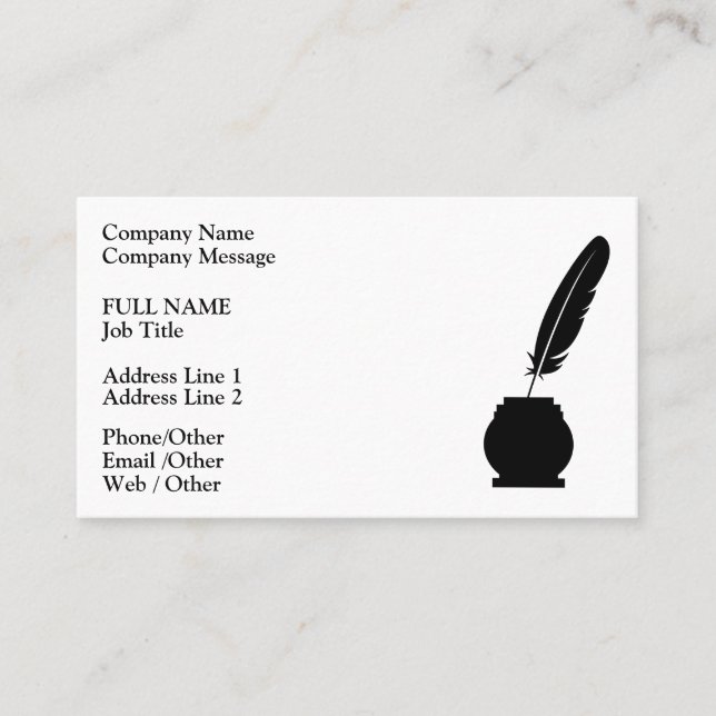Modern chic elegant notary public business card (Front)